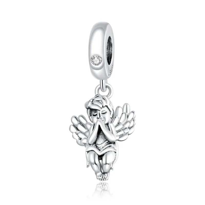 (image for) Pandora Style Silver Bangle Charm, Little Angel - SCC1686 - Product Image