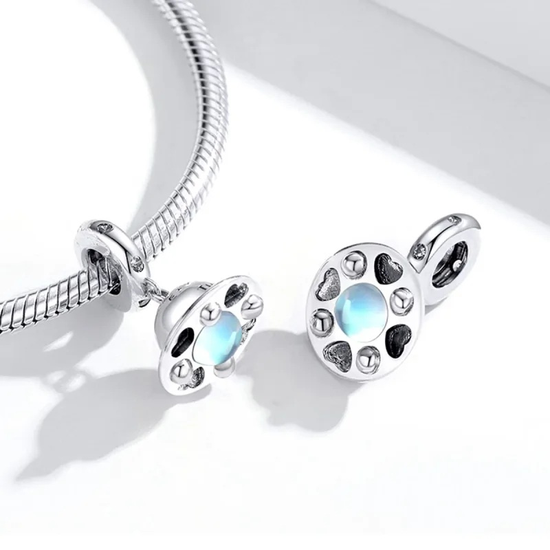 (image for) Pandora Style Silver Bangle Charm, Little Spaceship - SCC1696 - View 4