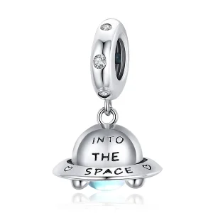 (image for) Pandora Style Silver Bangle Charm, Little Spaceship - SCC1696