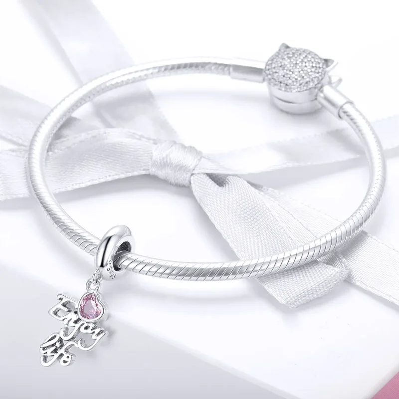 (image for) Pandora Style Silver Bangle Charm, Love Life - SCC907 - View 2