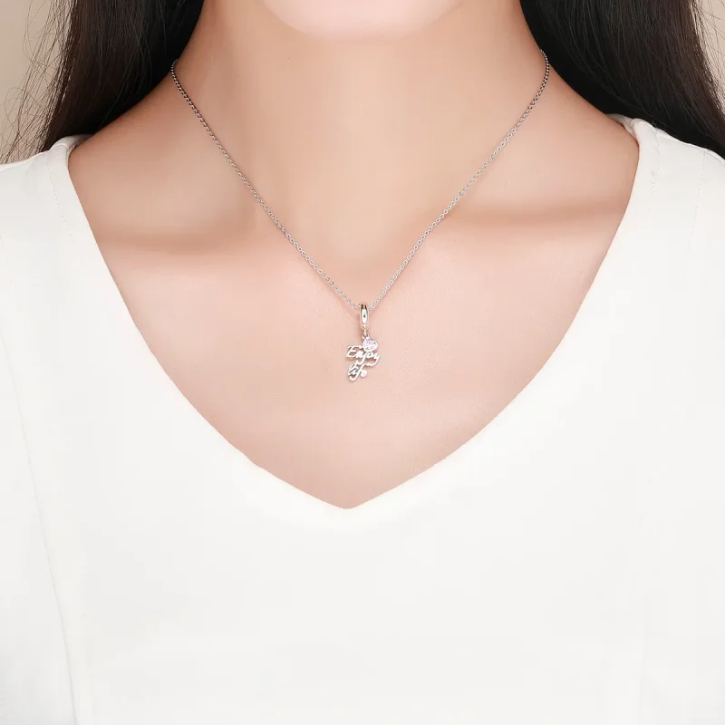 (image for) Pandora Style Silver Bangle Charm, Love Life - SCC907 - View 5