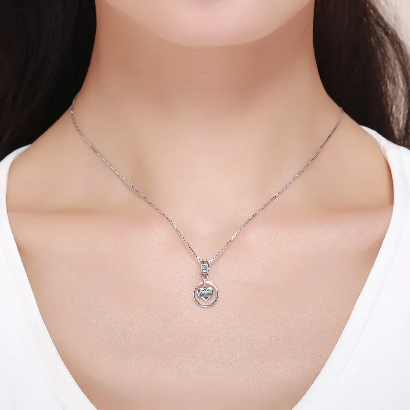 (image for) Pandora Style Silver Bangle Charm, Love Mom - SCC649 - View 6