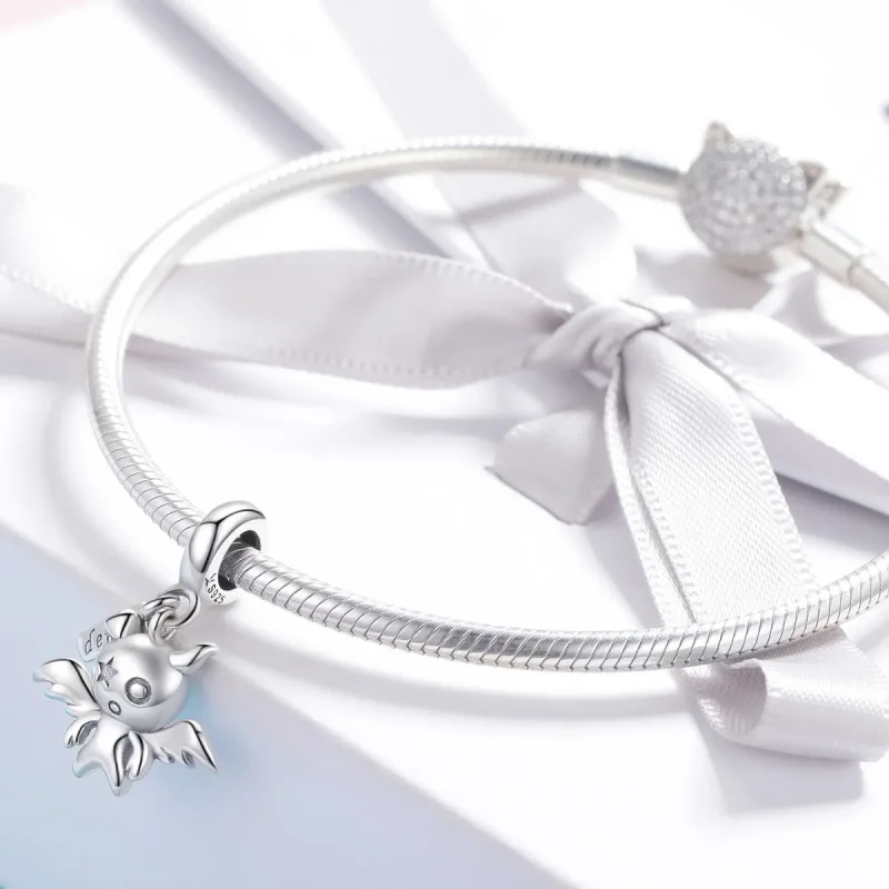 (image for) Pandora Style Silver Bangle Charm, Lovely Little Devil - SCC975 - View 3