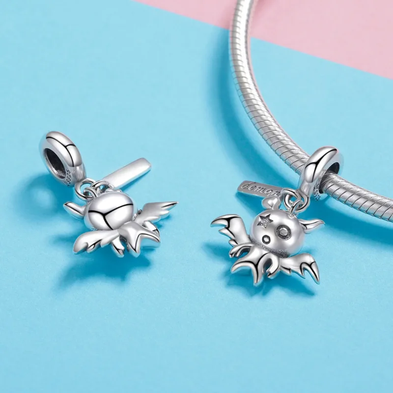 (image for) Pandora Style Silver Bangle Charm, Lovely Little Devil - SCC975 - View 4