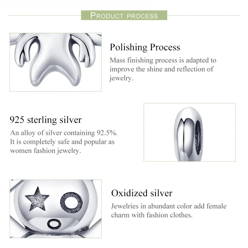 (image for) Pandora Style Silver Bangle Charm, Lovely Little Devil - SCC975 - View 7