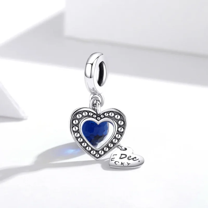 (image for) Pandora Style Silver Bangle Charm, Lucky December - SCC1721 - View 2