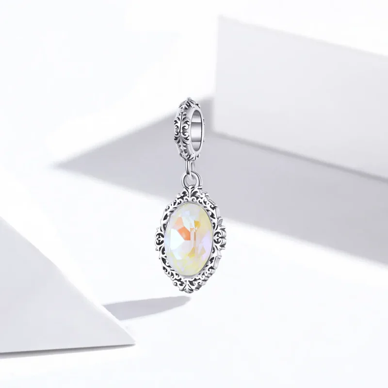 (image for) Pandora Style Silver Bangle Charm, Magic Mirror - SCC1815 - View 2