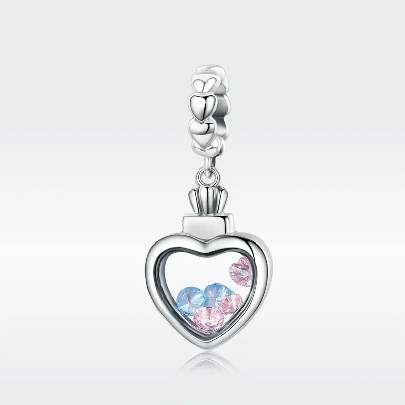 (image for) Pandora Style Silver Bangle Charm, Memory Bottle - SCC588 - View 2