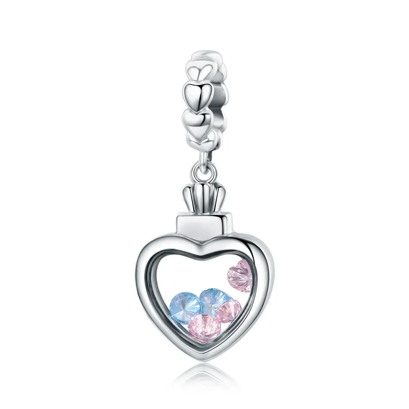 (image for) Pandora Style Silver Bangle Charm, Memory Bottle - SCC588 - Product Image