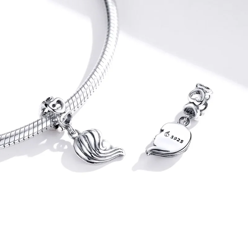 (image for) Pandora Style Silver Bangle Charm, Mother and Daughter - BSC275 - View 4