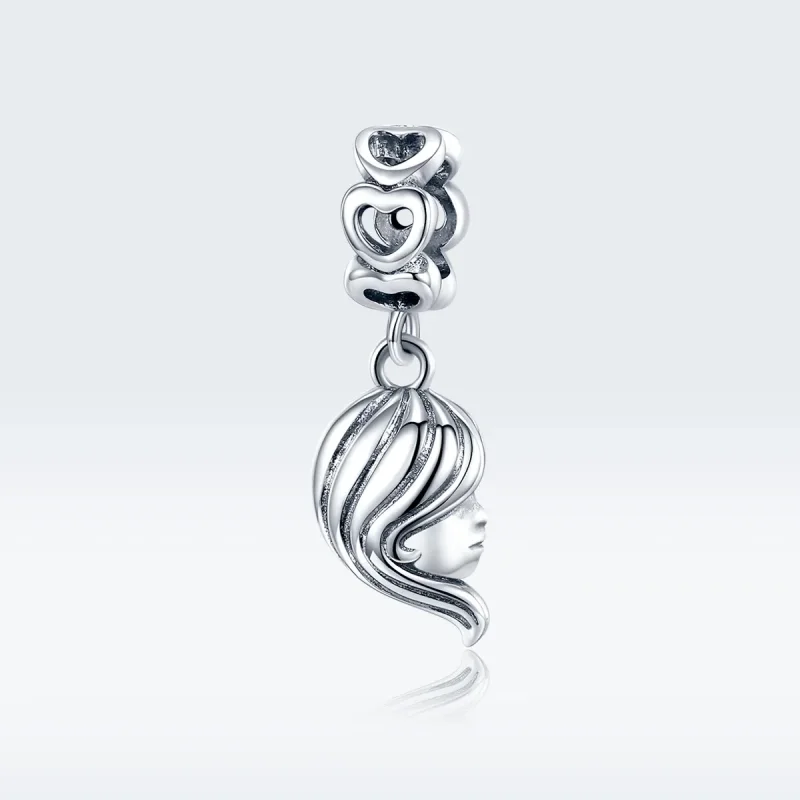 (image for) Pandora Style Silver Bangle Charm, Mother and Daughter - BSC275 - View 5