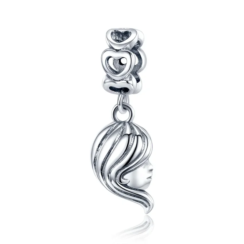 (image for) Pandora Style Silver Bangle Charm, Mother and Daughter - BSC275 - Product Image