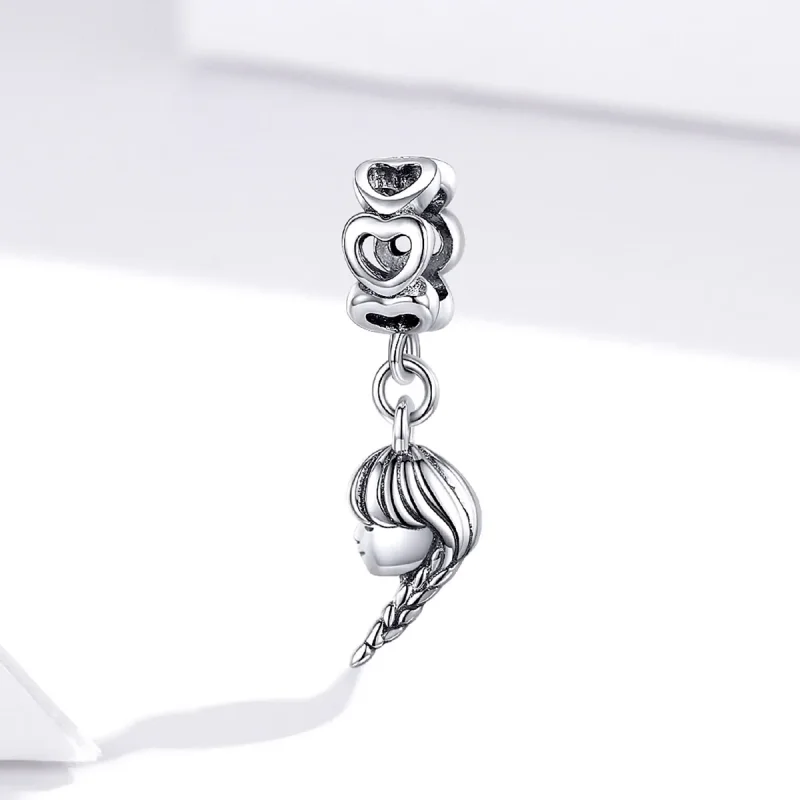 (image for) Pandora Style Silver Bangle Charm, Mother and Daughter - BSC276 - View 2