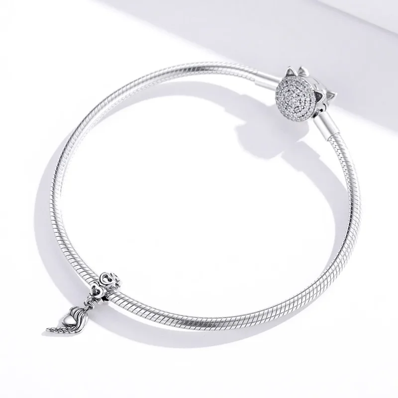 (image for) Pandora Style Silver Bangle Charm, Mother and Daughter - BSC276 - View 3