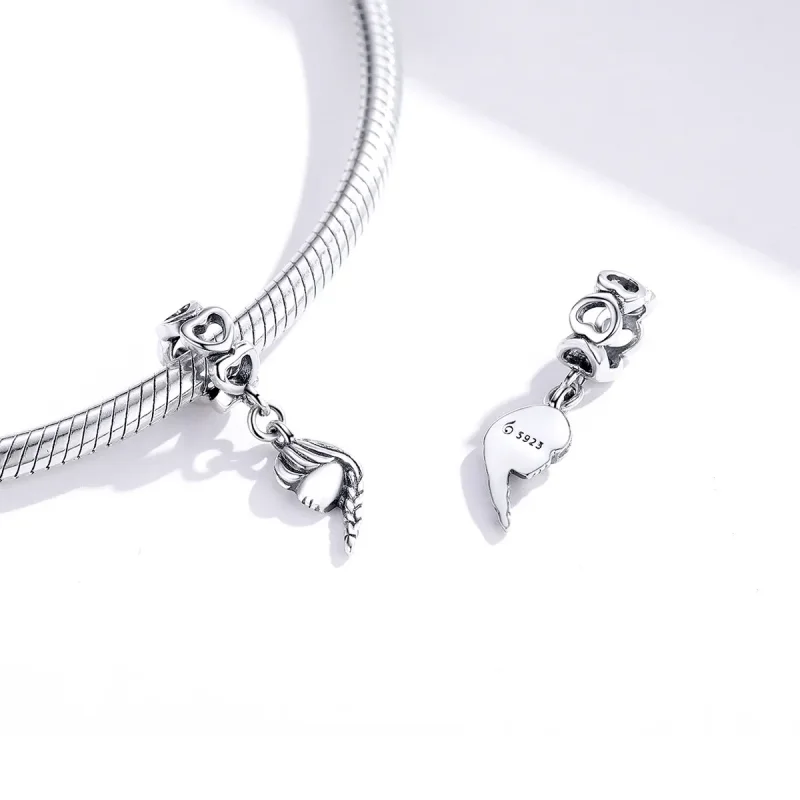 (image for) Pandora Style Silver Bangle Charm, Mother and Daughter - BSC276 - View 4