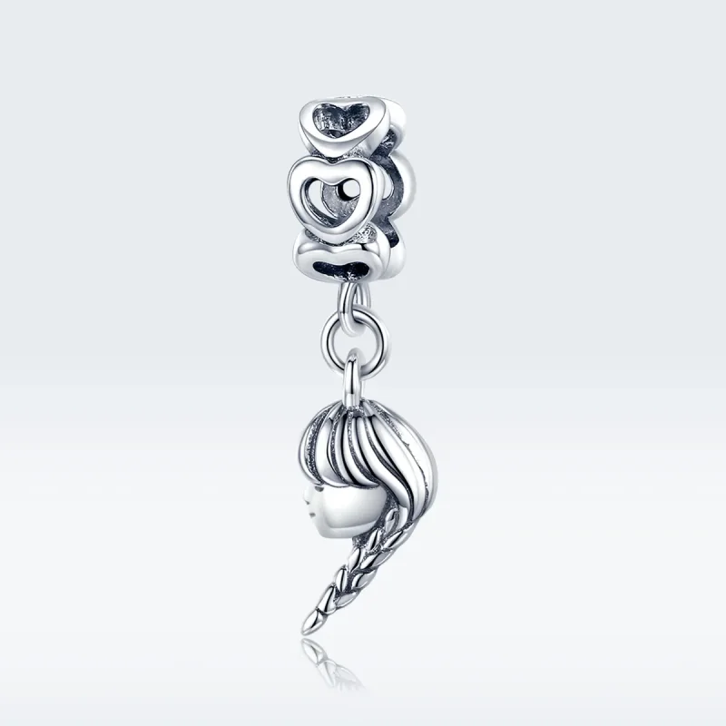 (image for) Pandora Style Silver Bangle Charm, Mother and Daughter - BSC276 - View 5