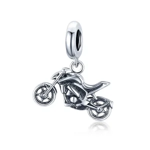 (image for) Pandora Style Silver Bangle Charm, Motorcycle - SCC1712