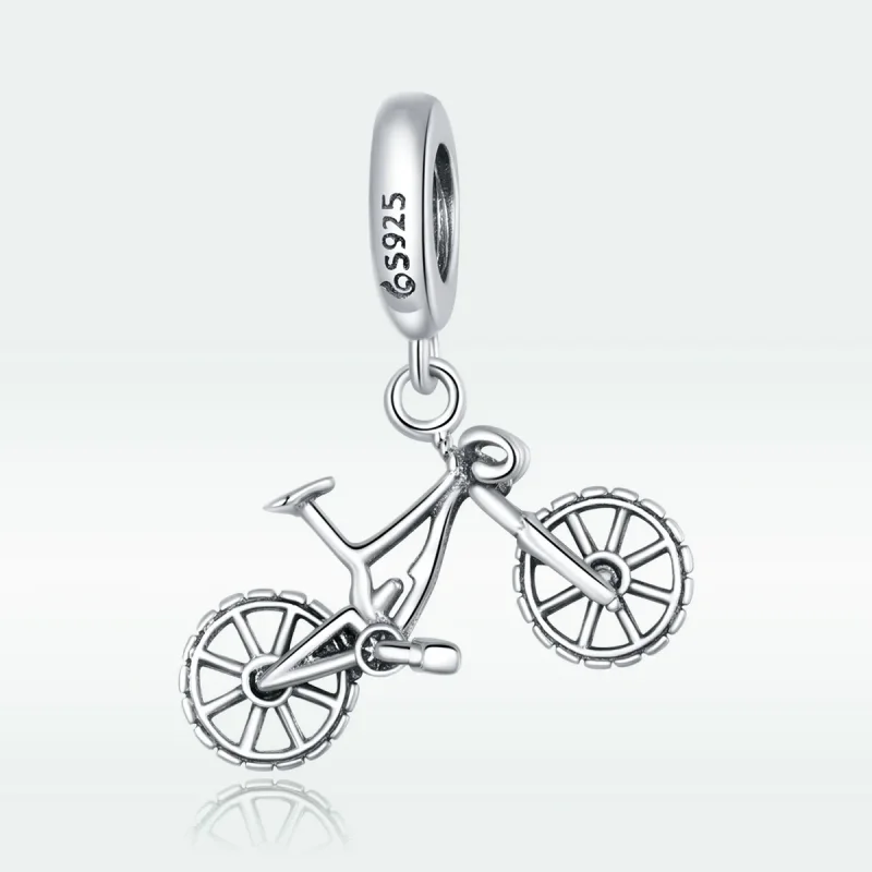 (image for) Pandora Style Silver Bangle Charm, Mountain Bike - BSC384 - View 5