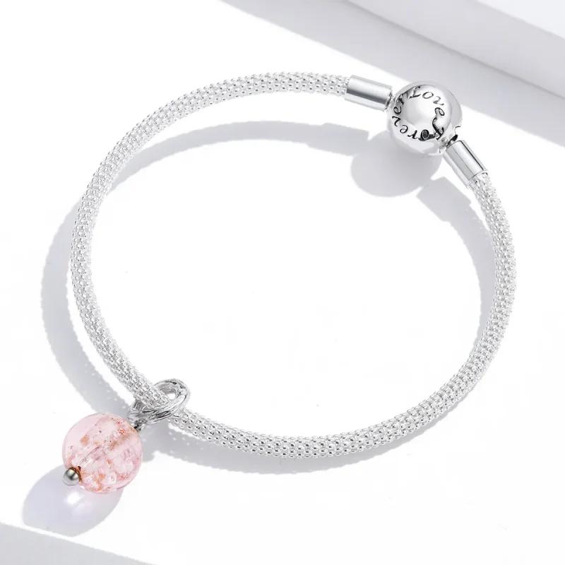 (image for) Pandora Style Silver Bangle Charm, Murano - SCC1496 - View 2