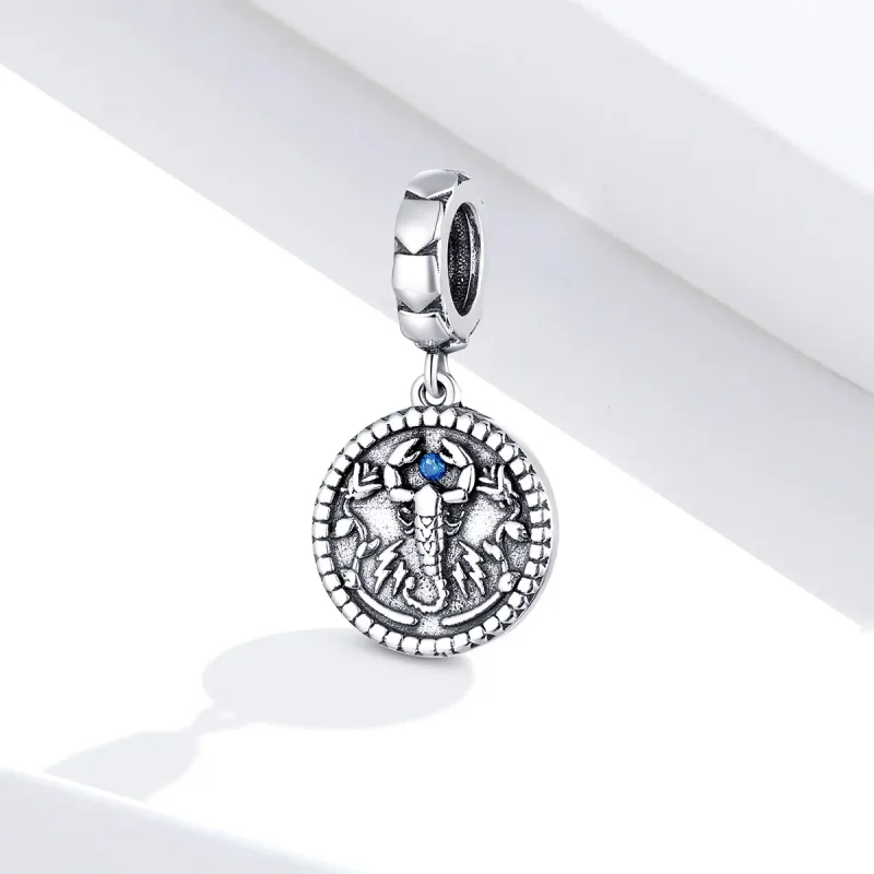 (image for) Pandora Style Silver Bangle Charm, Mysterious Scorpion - SCC1503 - View 2