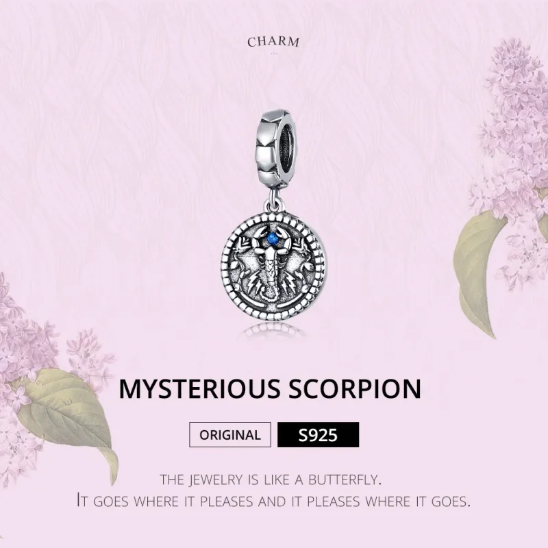 (image for) Pandora Style Silver Bangle Charm, Mysterious Scorpion - SCC1503 - View 6