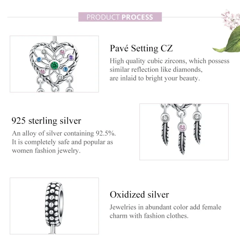 (image for) Pandora Style Silver Bangle Charm, Openwork Family Tree Heart - SCC1445 - View 8