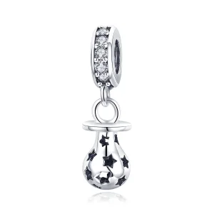 (image for) Pandora Style Silver Bangle Charm, Pacifier - SCC891