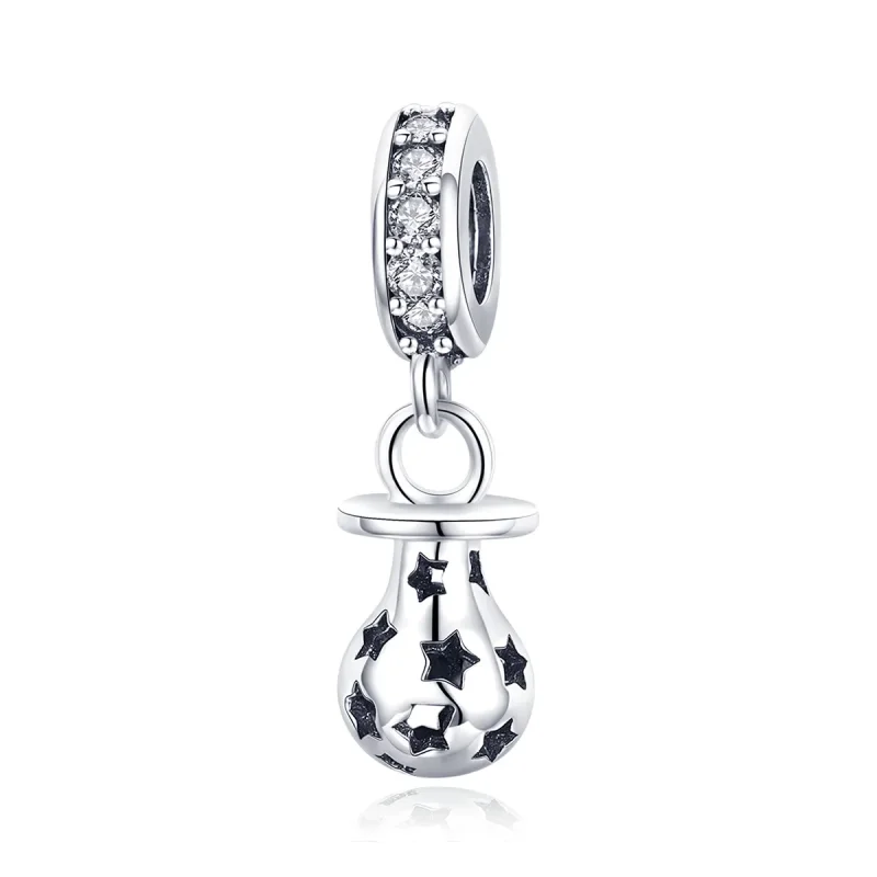 (image for) Pandora Style Silver Bangle Charm, Pacifier - SCC891 - Product Image