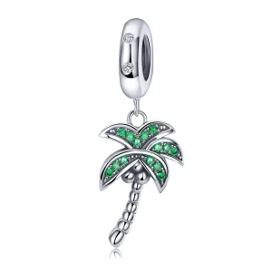 (image for) Pandora Style Silver Bangle Charm, Palm Tree - SCC697