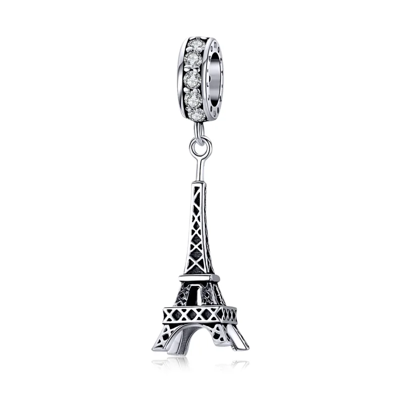 (image for) Pandora Style Silver Bangle Charm, Paris Eiffel Tower - BSC154 - Product Image