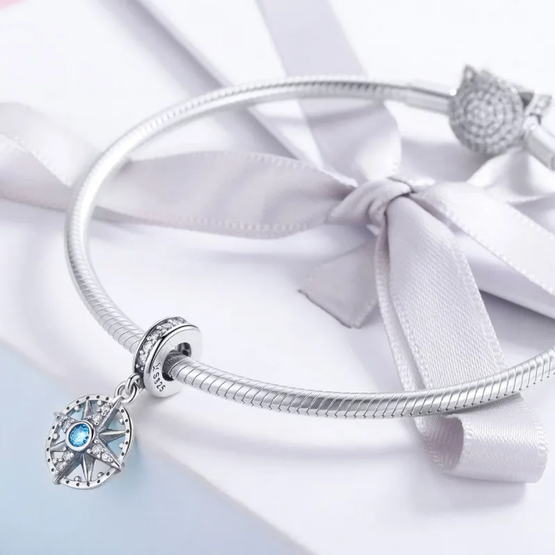 (image for) Pandora Style Silver Bangle Charm, Polaris - SCC847 - View 4