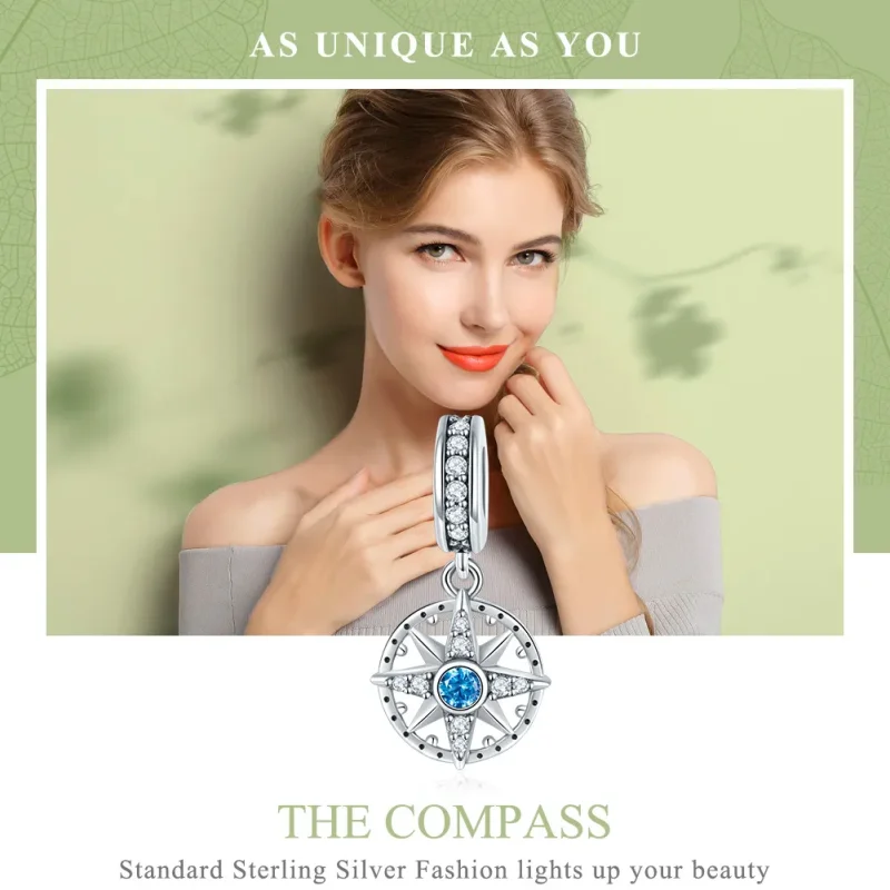 (image for) Pandora Style Silver Bangle Charm, Polaris - SCC847 - View 6