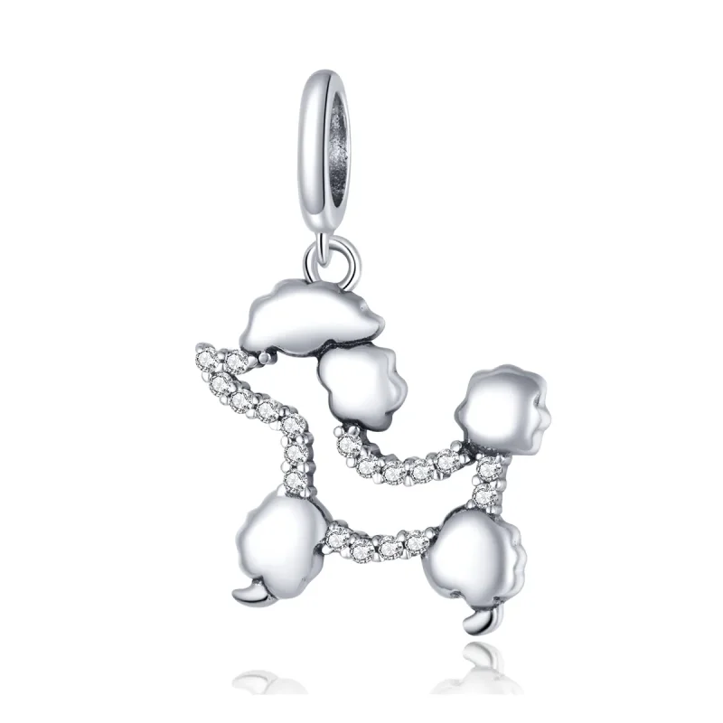 (image for) Pandora Style Silver Bangle Charm, Poodle Silhouette - SCC1681 - Product Image