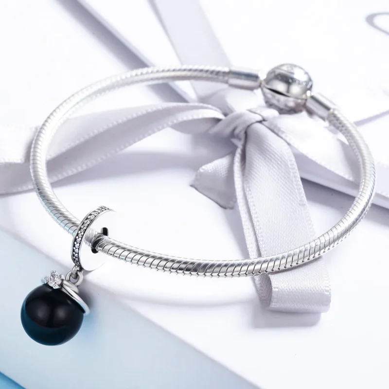 (image for) Pandora Style Silver Bangle Charm, Prestige Pearls - SCC572 - View 6