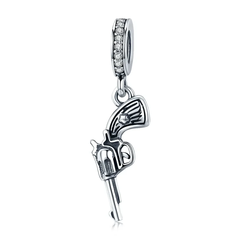(image for) Pandora Style Silver Bangle Charm, Revolver - SCC508 - Product Image