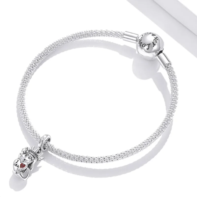 (image for) Pandora Style Silver Bangle Charm - SCC1883 - View 3