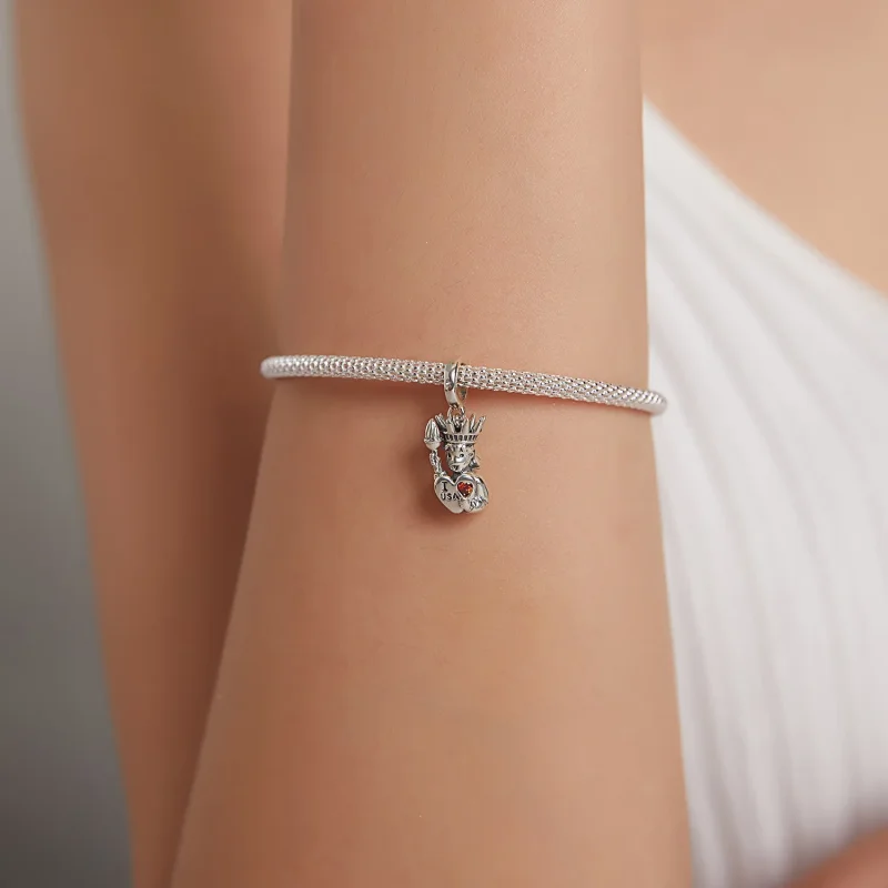 (image for) Pandora Style Silver Bangle Charm - SCC1883 - View 5
