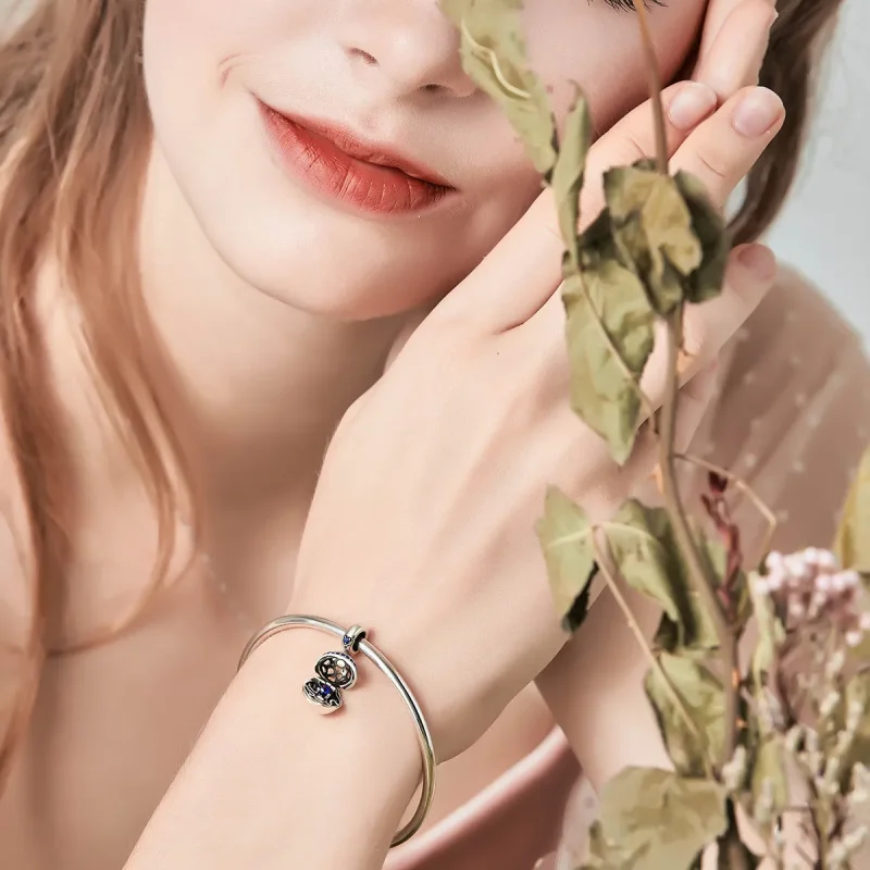 (image for) Pandora Style Silver Bangle Charm, Surprise of Love - SCC689 - View 3