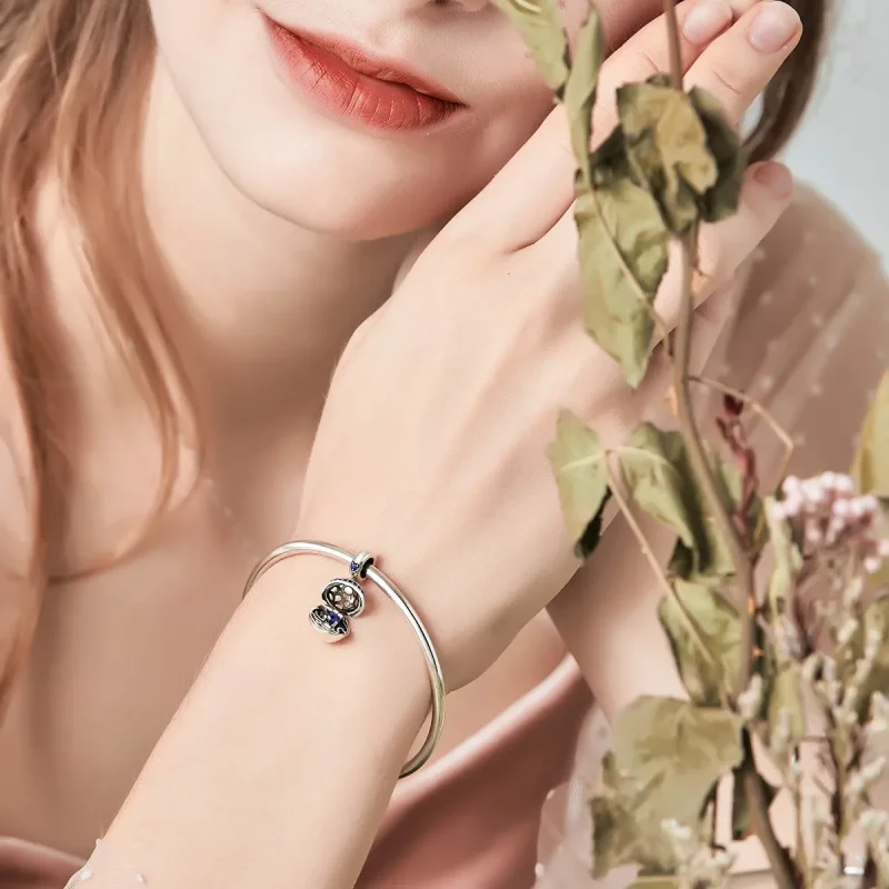 (image for) Pandora Style Silver Bangle Charm, Surprise of Love - SCC689 - View 10