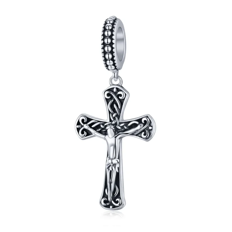 (image for) Pandora Style Silver Bangle Charm, The Cross of Jesus - SCC1407 - Product Image