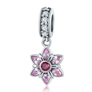 (image for) Pandora Style Silver Bangle Charm, The Dance of Flowers - SCC840