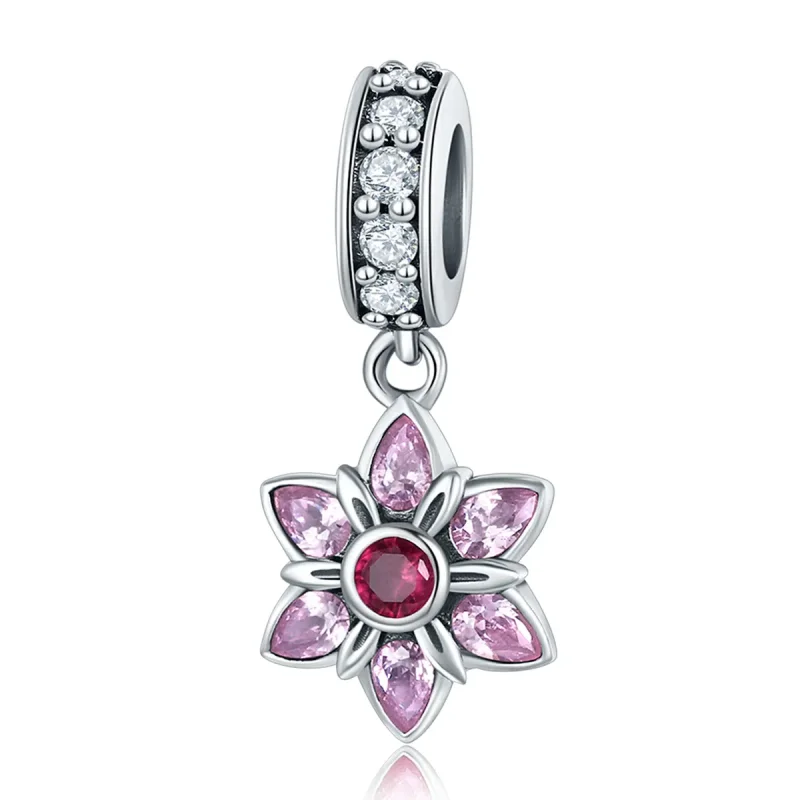 (image for) Pandora Style Silver Bangle Charm, The Dance of Flowers - SCC840 - Product Image