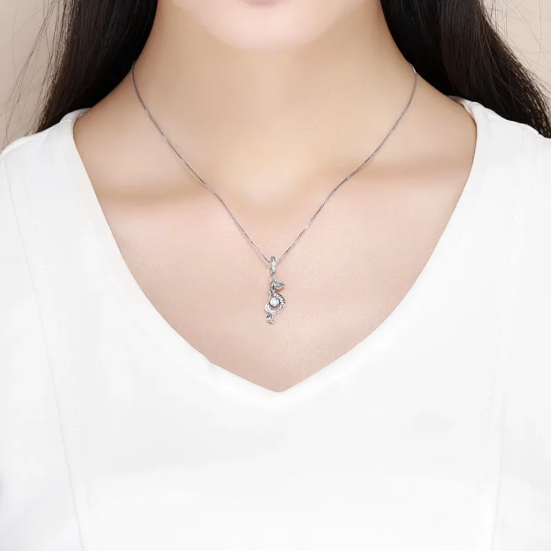 (image for) Pandora Style Silver Bangle Charm, The Thought of Mermaids - SCC824 - View 5