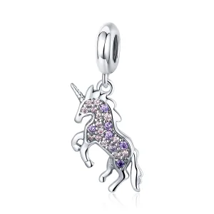 (image for) Pandora Style Silver Bangle Charm, Unicorn - SCC996