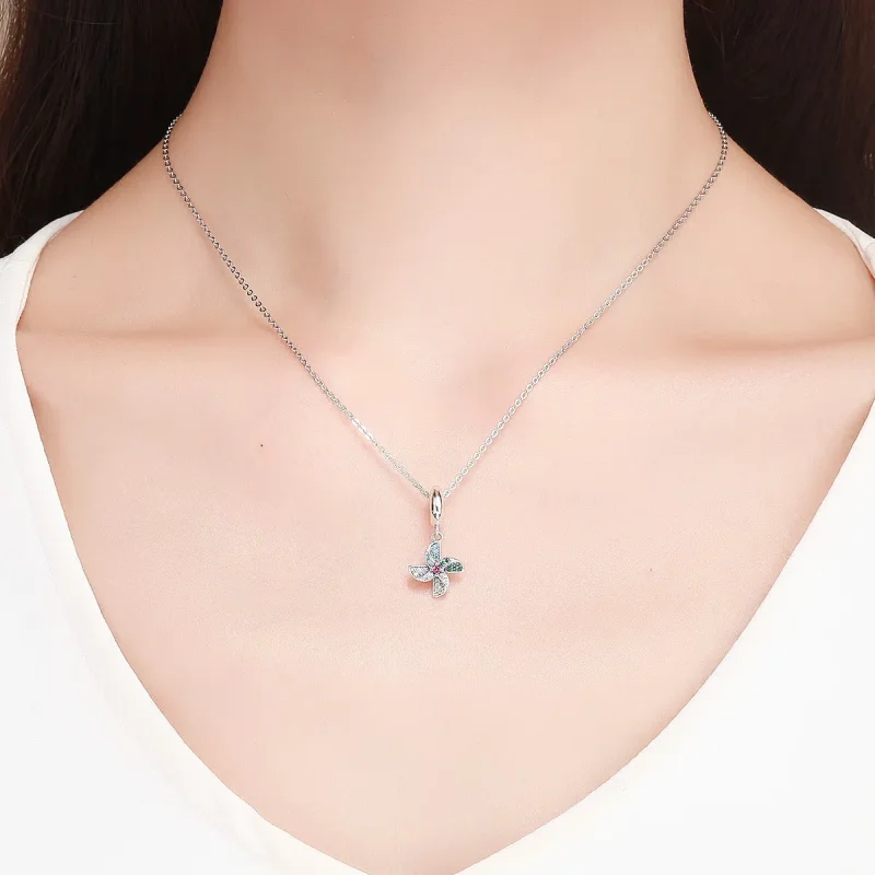 (image for) Pandora Style Silver Bangle Charm, Windmill - SCC971 - View 5