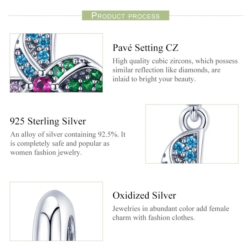 (image for) Pandora Style Silver Bangle Charm, Windmill - SCC971 - View 7