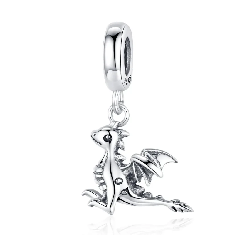 (image for) Pandora Style Silver Bangle Charm, You Are Magic Dragon - SCC1322 - Product Image