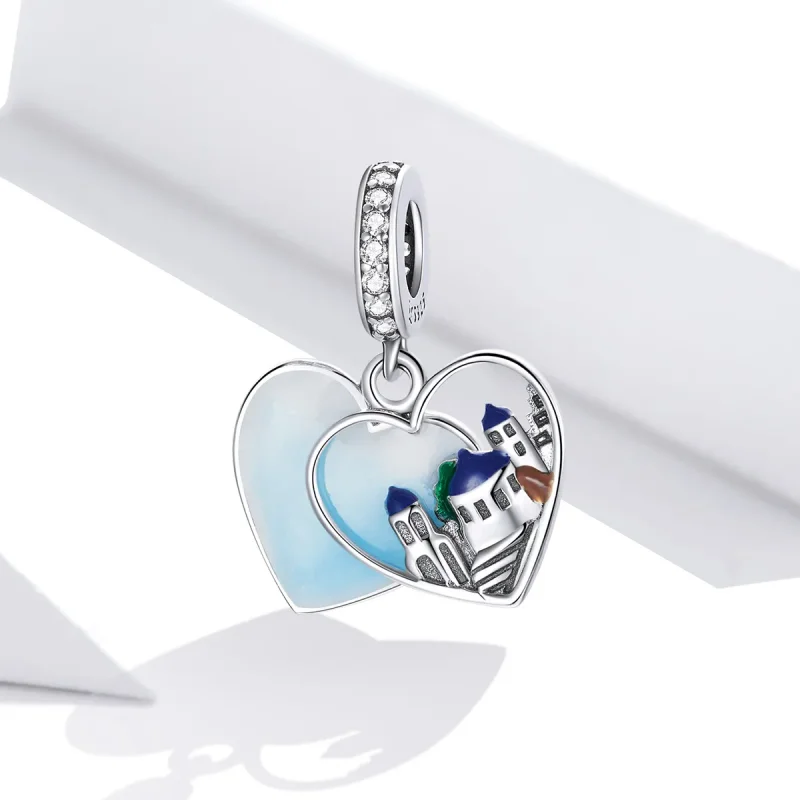 (image for) Pandora Style Silver Dangle Charm, Charming Scenery, Multicolor Enamel - SCC1742 - View 2
