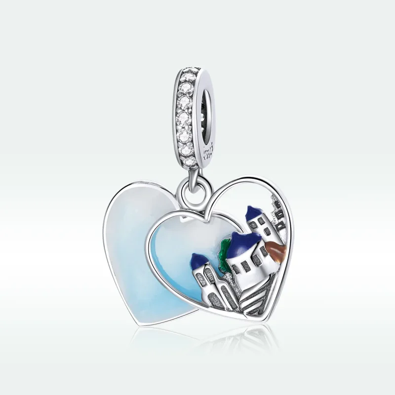 (image for) Pandora Style Silver Dangle Charm, Charming Scenery, Multicolor Enamel - SCC1742 - View 5