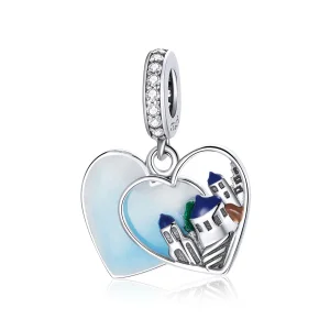 (image for) Pandora Style Silver Dangle Charm, Charming Scenery, Multicolor Enamel - SCC1742